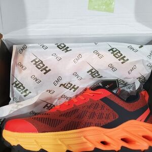 Men's Red and Orange Sneakers